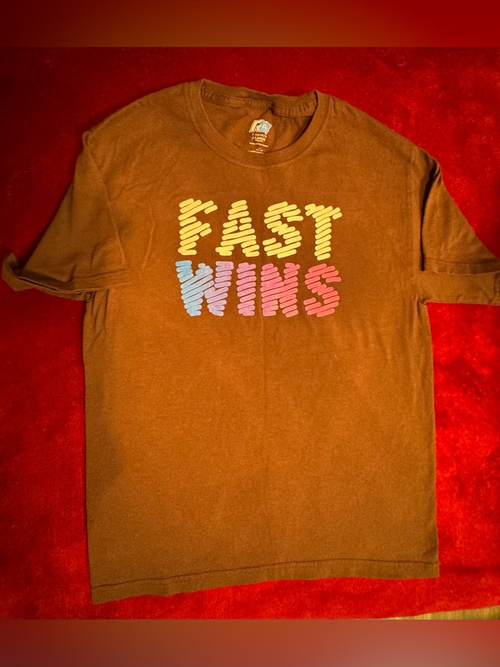 Fast Wins Graphic Short Sleeve Tee - Brown